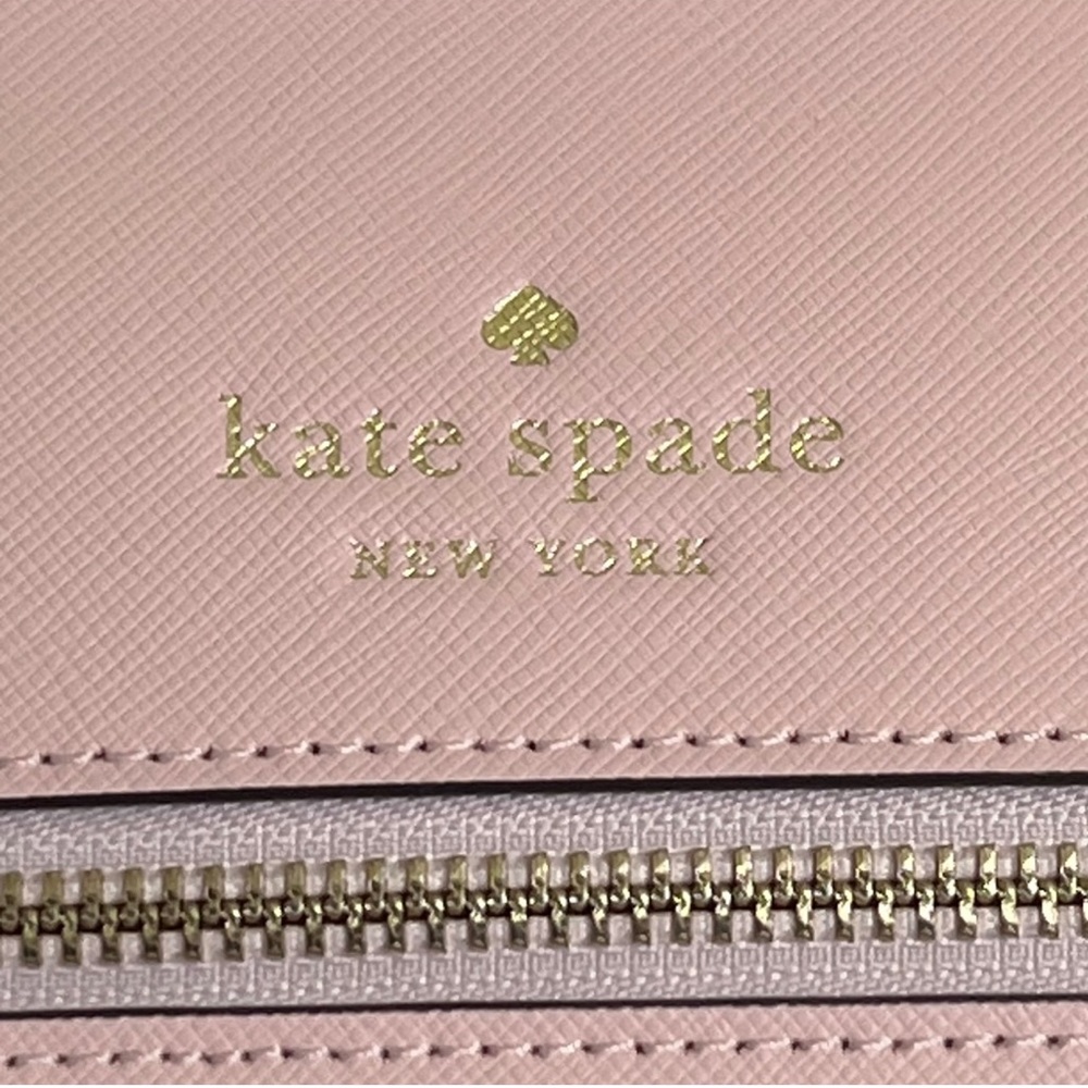 Kate Spade Crossbody Sadie North South Saffiano Leather Chalk Pink Zip Bag - Picture 8 of 12